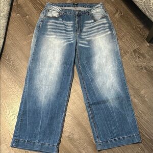 Women's Wide Leg Flamingals XL Blue Jeans